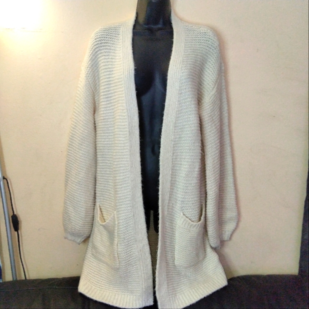Abercrombie & Fitch Chunky Knit Longline Open Front Cardigan Size S